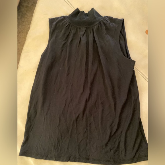 THEORY modal silk black turtleneck mock tank top P 0/00 Nordstrom, high quality - Picture 2 of 11